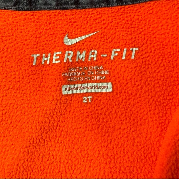 Nike Bright Orange and Gray Zip-Up Hoodie - Picture 7 of 7